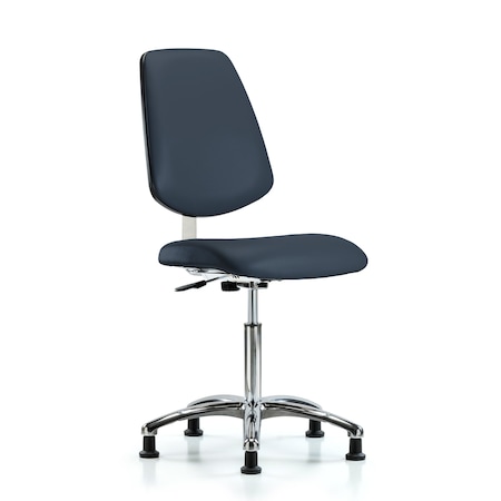 Blue Ridge Ergonomics Clean Room Chair 22" to 29" Height, Vinyl, Imperial Blue BR-CLR-VMBCH-MB-CR-NF-RG-8582