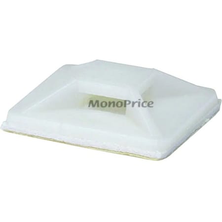 Monoprice CABLE TIE MOUNTS 25X25 MM_ 100 PCS/PACK_ WHITE, 100PK 5860
