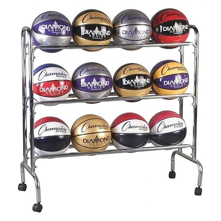 Spalding Ball Rack, Silver 411-600