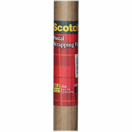 Scotch Postal Wrapping Paper, Brown MMM7900