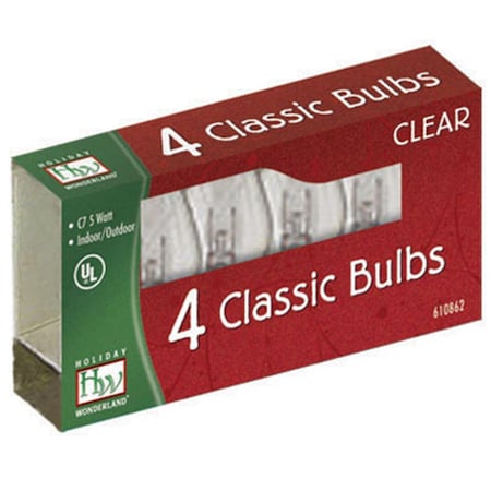 Noma Inliten 1047C88 Replacement Bulb Clear, 4PK 588913