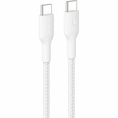Belkin C - C CBL 60W 2.0, BRAIDED PCR, 1M, WHITE CAB024FQ1MWH