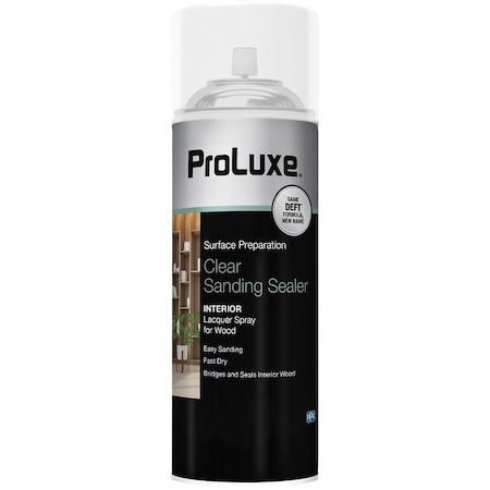 Proluxe Sanding Sealer, Satin, Aerosol, Clear, 12 oz, Spray Bottle PLX015S/54