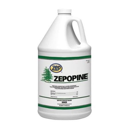 Zep Cleaner and Disinfectant, 4 gal. Plastic Spray Bottle, Pine, Amber, 4 PK 183424