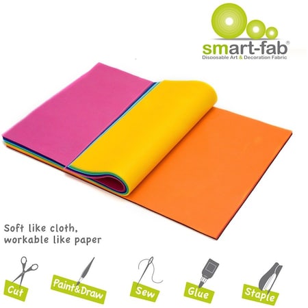 Smart-Fab Art & Decoration Fabric Sheets, 12in. x 18in. Sheets, Assorted, 90PK 23812184599