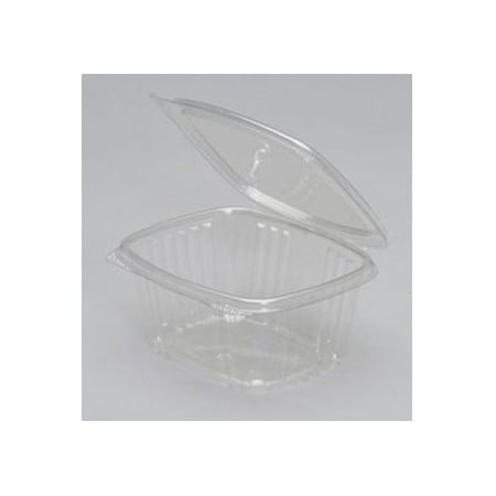 Chase Products 16oz Deli Container Clear Hinged 5-3/8"x4-1/2"x2-5/8" APET AD16