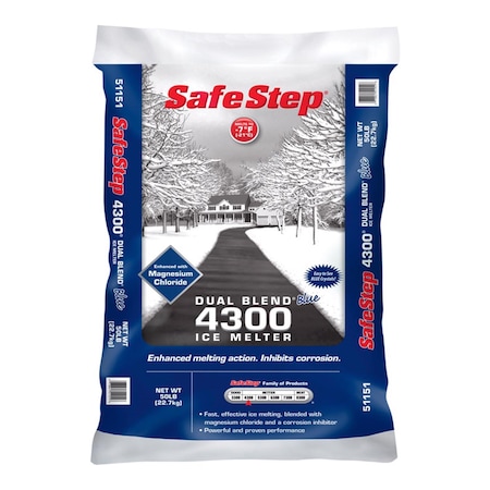 Safe Step Dual Blend 4300 Magnesium Chloride/Sodium Chloride Pet Friendly Pellet Ice Melt 50 lb 836553