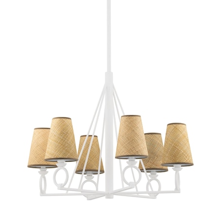 Hudson Valley Lighting Pendelton 6 Light Chandelier 32 In. White Plaster 1733-WP