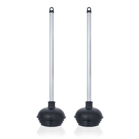 Neiko Toilet Plungers, Dual Pack, Patented All-Angle Design, Aluminum Handle 60170A