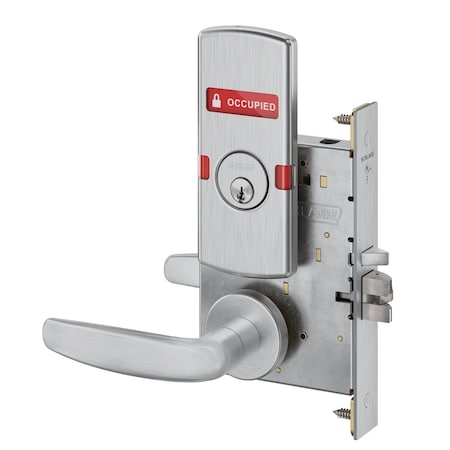 Schlage Grade 1 Entrance Office with Auto Unlocking Mortise Lock, Conventional Cylinder, S123 Keyway, 07 Le L9056P 07A 626 OS-OCC