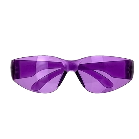 Bison Life Crystal, Safety Glasses, Anti-Scratch, Purple Lens, Frameless BLSH-ESCR-CLCT-SG6PR-12