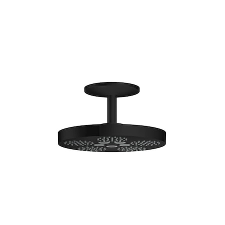Axor ONE Showerhead 280 2-Jet with Ceiling Mount Trim, 2.5 GPM in Matte Black 48483671