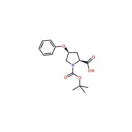 Ak Scientific (2S, 4S)-1-(tert-Butoxycarbonyl)-4-phenoxy-2-pyrrolidinecarboxylic acid (250mg), CAS 147266-79-3 4500AD-250mg