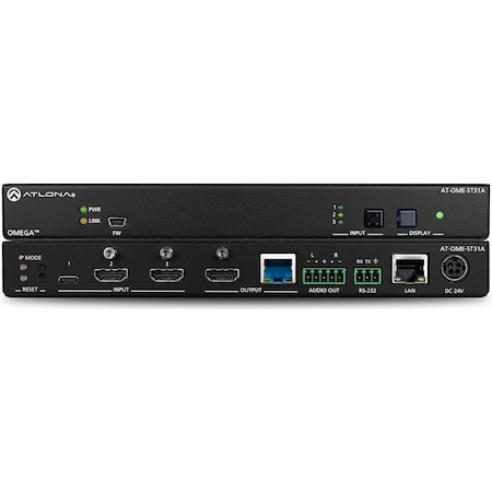 Atlona Omega Switching Transmitter With 2X HDMI And 1X Usb-C With Analog Audi AT-OME-ST31A