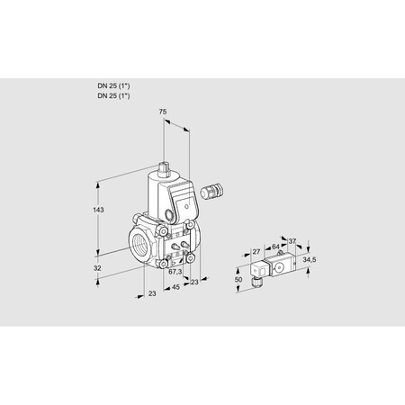 Honeywell Kromschroder Solenoid Valve for Gas, VAS125R/NW, 500 mbar, IP65 Rated KS88001281