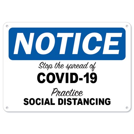 Signmission Stop The Spread Of Covid-19, 7 Inch X 5 Inch, Decal OS-NS-D-57-25598