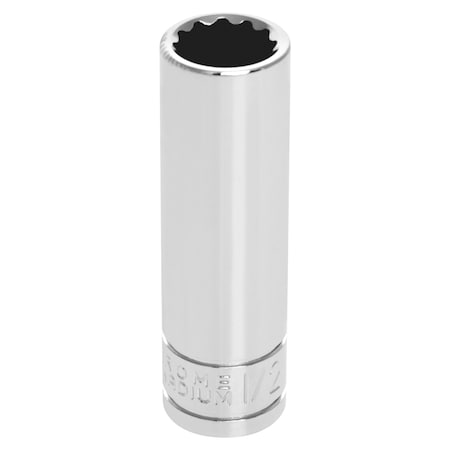 Performance Tool 3/8 In Dr. 12 Pt Deep Socket 1/2 In Socket 12Pt Dp, W38616 W38616