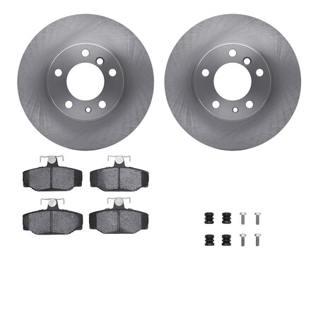 Dynamic Friction Co DFC Brake Rotor with 5000 Brake Pads and Hardware Kit 6512-27196