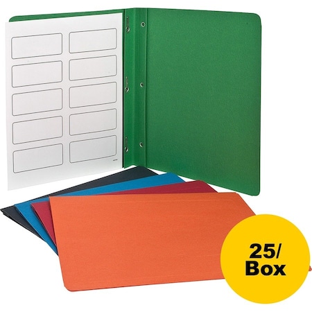Tops Business Forms Oxford, Report Cover, 3 Fasteners, Panel And Border Cover, Assorted Colors, 25PK 52513