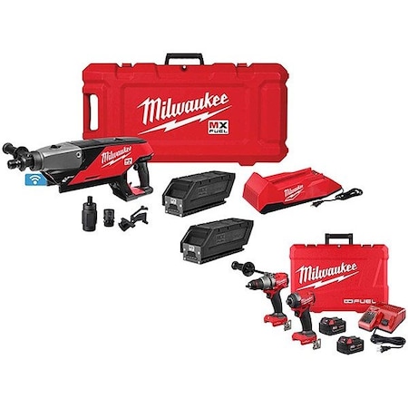 Milwaukee Tool MXF Core Drill Kit + M18 FUEL Combo Kit MXF301-2CP, 3696-22