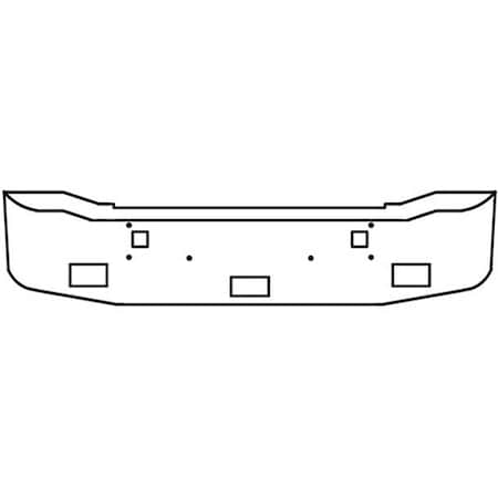 Replacement For Kenworth W900L Aerocab Year 1999 16 In Chrome Gullwing Bumper 7 Gauge Wtow Step And