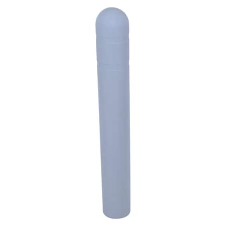 Vestil Low Density Polyethylene Bollard Post Cover 7-1/8 In. x 7-3/8 In. x 52 In. Gray BPC-7-GY
