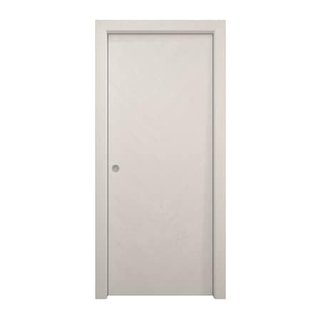 Sartodoors Sliding Pocket Door 36 x 84 inches, Ego 5005 Painted White Oak, Kit Rail Hardware, Solid Wood Int EGO5005PD-PWO-3684