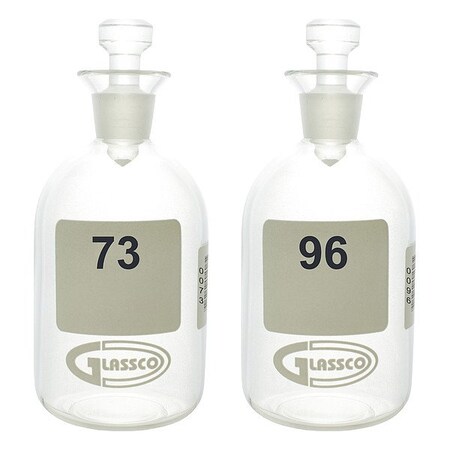United Scientific Supplies Inc BOD Bottle, Boro Glass, 135mm H, PK24 BOD300-N-73