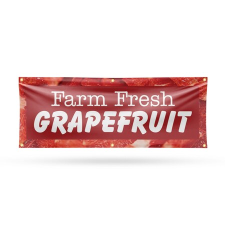 Signmission Farm Fresh Grapefruit, 24 Inch x 72 Inch, Vinyl Banner B-72-30593