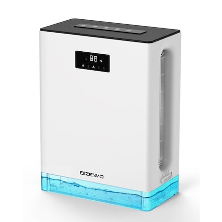 Edendirect 1.58 pt. 950 sq. ft. with Bucket Dehumidifier in. White with 2 Speeds, 7-Color Light, 0-48H Timer ZRDEBI02
