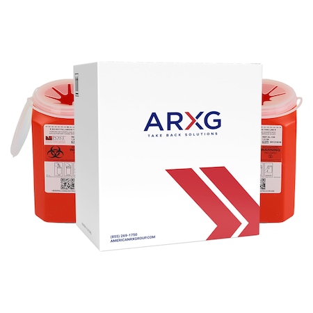 Arxg 1.5qt Mail-In Take Back Sharps Container, 2PK NS 7582
