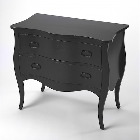 Homeroots Black 2 Drawer Chest 389781