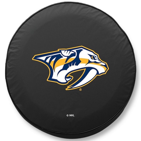 Holland Bar Stool Co 31 1/4 x 11 Nashville Predators Tire Cover TCLGNshPreBK
