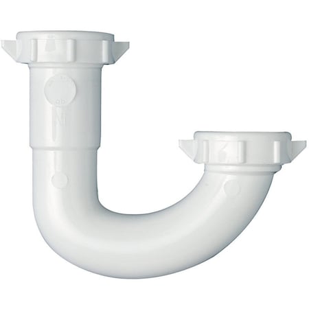 Plumb Pak J-Bend, 1-1/4 in, Plastic, White PP20946