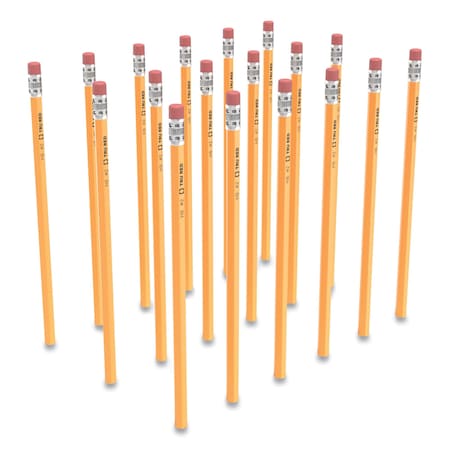 Tru Red Wooden Pencil, HB No 2, Black Lead, Yellow Barrel, 48PK TR58561