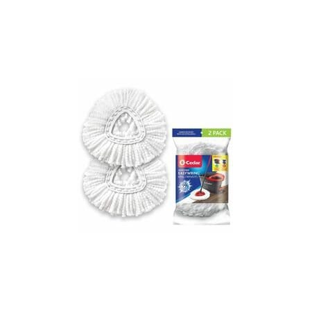 O-Cedar EasyWring Spin Mop Refill, MicroFiber, White, 4PK 172385