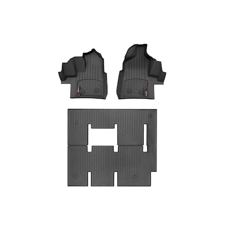 Weathertech Black, Front and Rear Floorliners For Vinyl Floors 4419041V-445995V