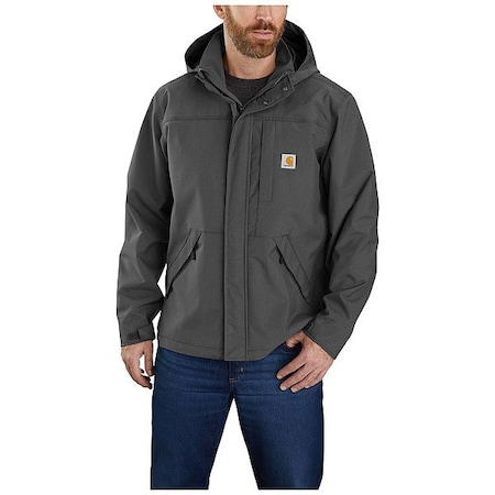 Carhartt Men's Heavy Weight Rain Jacket, 100% Nylon, Zipper, Black, S 104670-029SREG