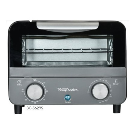 Betty Crocker Betty CrockerMini Toaster Oven, Compact Countertop Oven for Dorms, RVs, Apartments BC-5629S