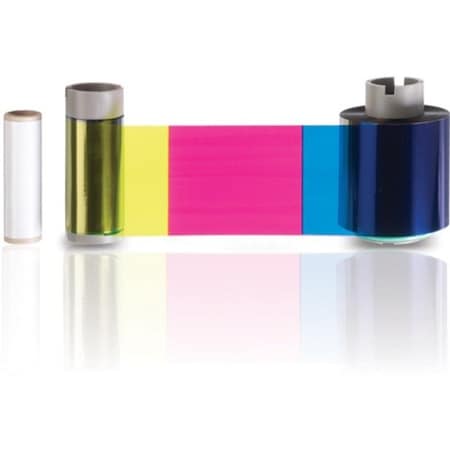Hid YMCKO: Full-color ribbon, resin black and clear overlay panel, 500 images. Compatible, : DTC550 86200