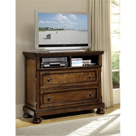 Home Elegance Cumberland TV Chest in Medium Brown 2159-11