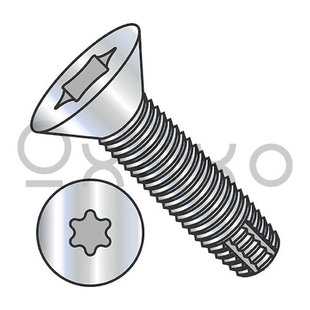 Oxoxo 1/4-20X2 1/2 Six Lobe Flat Thread Cutting Screw Type F Fully Threaded Zinc And Bake, 800PK 627358