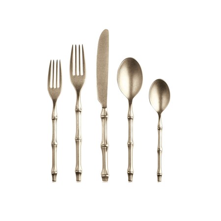 Mepra Bali Flatware Set - 5 Pieces - Pewter Champagne 101522005PC