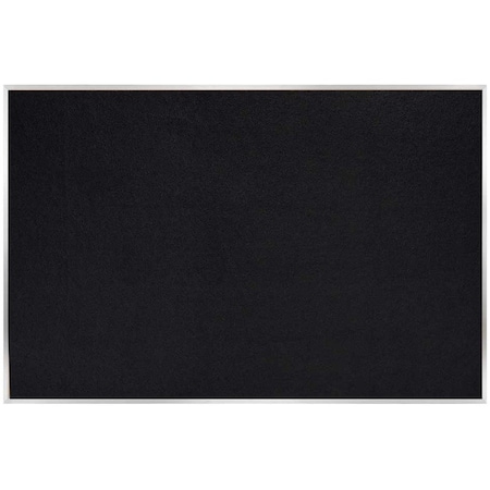 Ghent Rubber Bulletin Board 48-1/2"x144.5", Aluminum Frame ATR412-BK