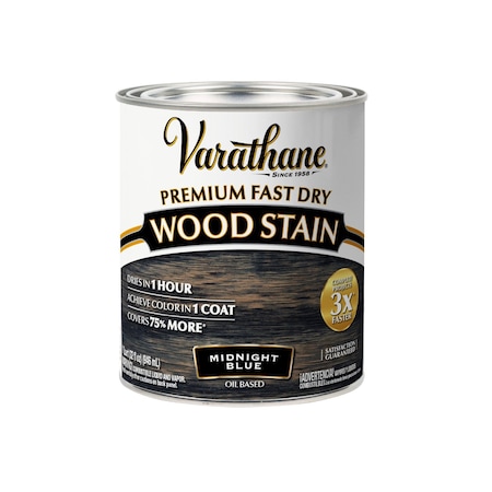 Varathane Premium Fast Dry Wood Stain, Midnight Blue, 1 Qt 386359