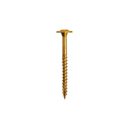 Grk Fasteners Cabinet Screw, #8 Thread x 1-3/4" L, Coarse Thread, Washer Head, Yellow Zinc Finish, 100PK 12075