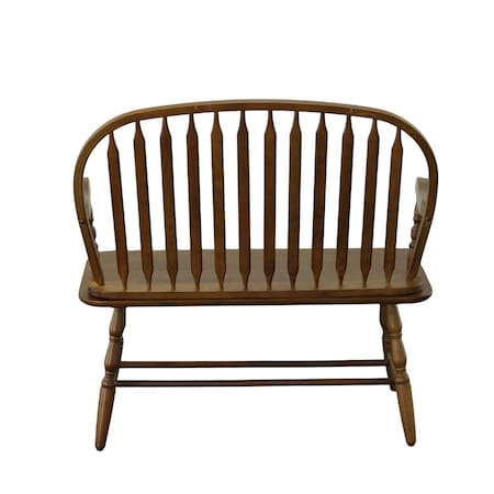 Homeroots 44in Dark Brown Solid Wood Bench 733253