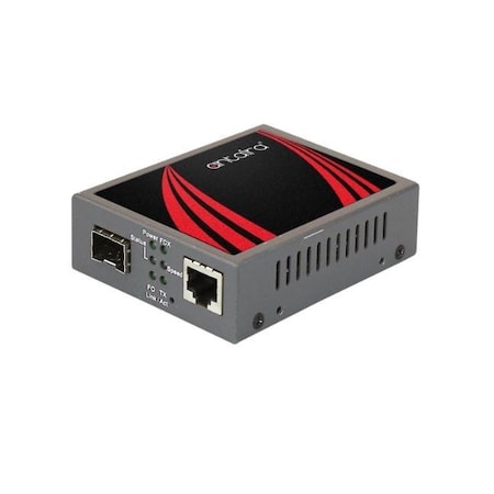 Antaira 10/100/1000TX to 100/1000BASE-X Dual Rate Media Converter w/SFP Slot EMC-0201G-SFP-DR