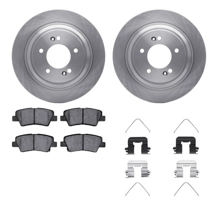 Dynamic Friction Co DFC Brake Rotor with 5000 Brake Pads and Hardware Kit 6512-21179