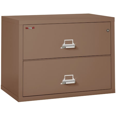 Fireking 2 Drawer, 1 Hr Fire & Impact Rated, 38" Wide Lateral Tan 2-3822-CTN